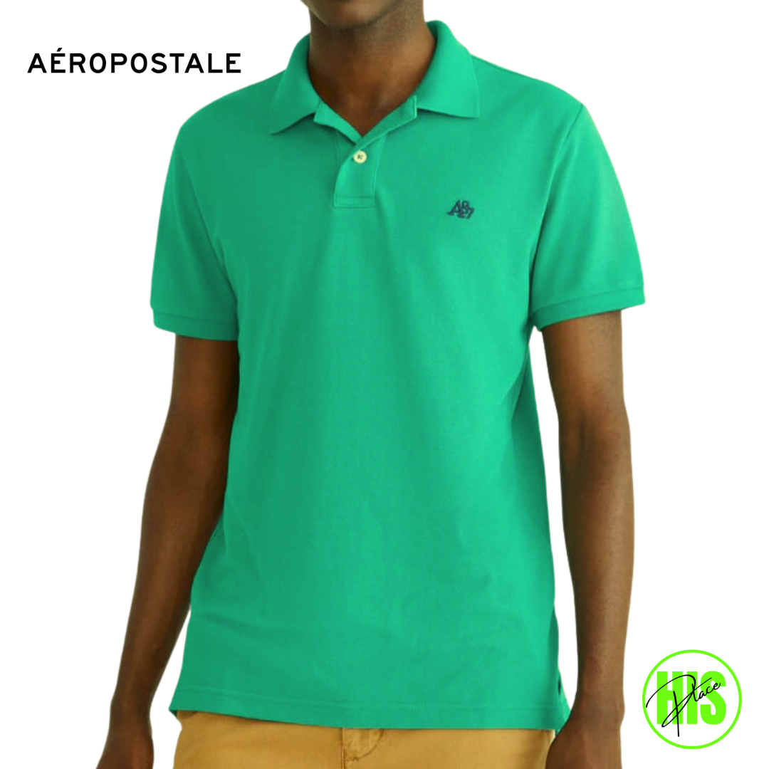 T-shirt Aeropostale Vert Manches Courtes – Taille L Homme, Neuf étiquettes
