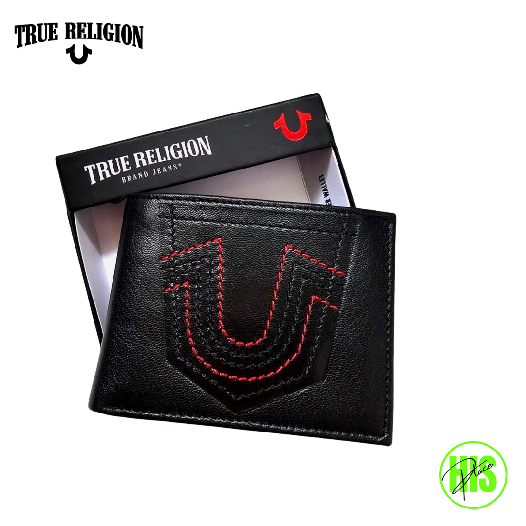 True Religion Bi-Fold Leather Wallet