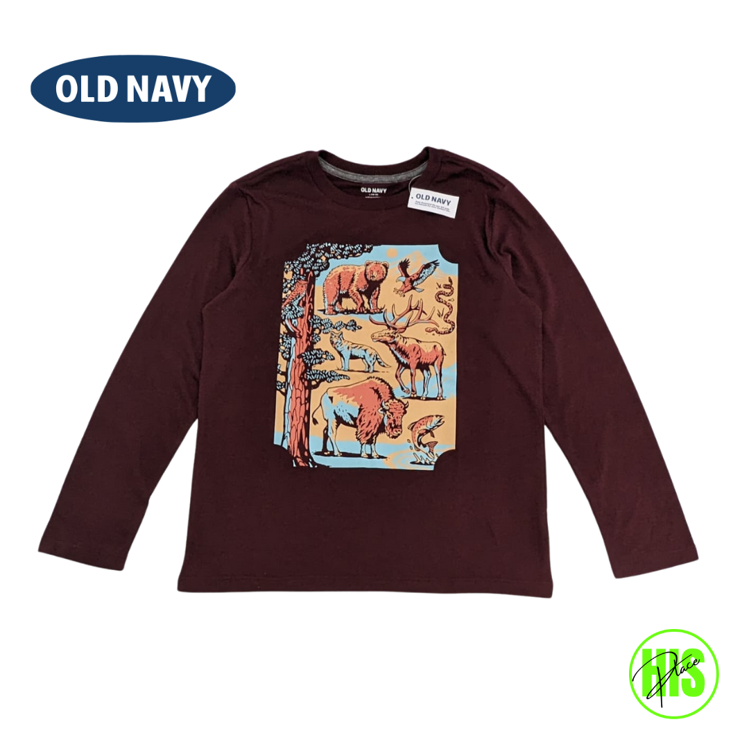 Old Navy Long Sleeve T-Shirt - Large (10-12)