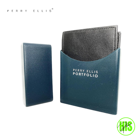 Perry Ellis Portfolio Bi-Fold Leather Wallet