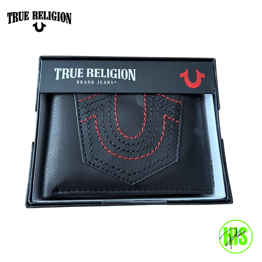 True Religion Bi-Fold Leather Wallet