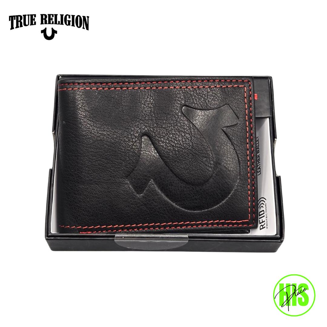 True Religion Bi-Fold Leather Wallet