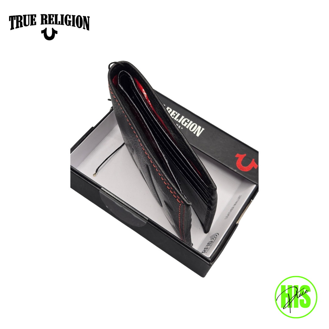 True Religion Bi-Fold Leather Wallet